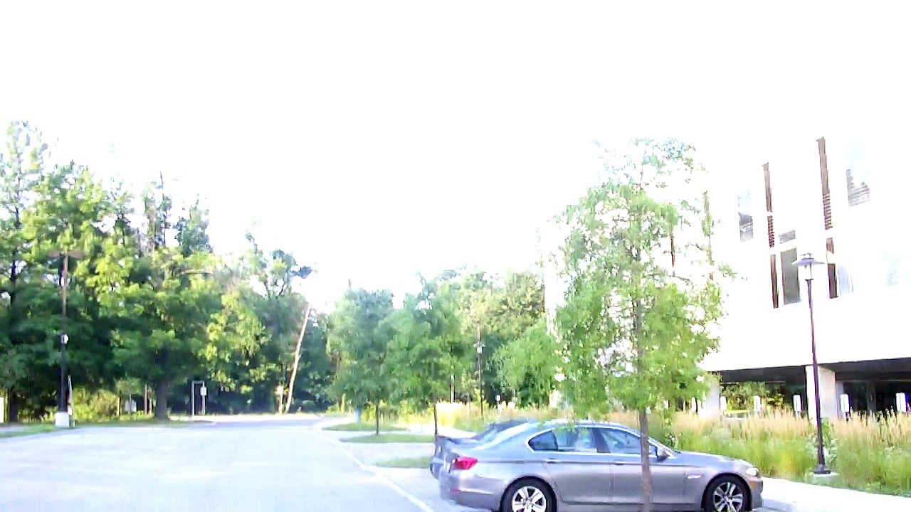 Airplane over campus garage