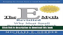 Books The E-Myth Revisited: Why Most Small Businesses Don t Work and What to Do About It Free