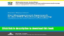 PDF  Der Management Approach in der IFRS-Rechnungslegung: Implikationen fÃ¼r Unternehmen und