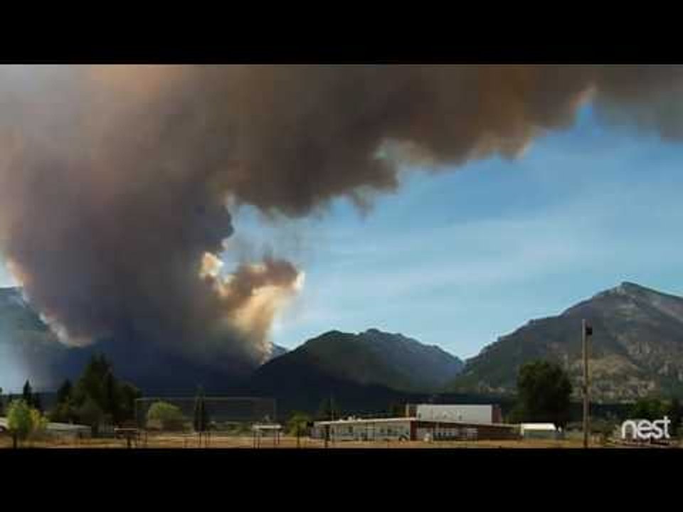 Smoke From Wildfire Billows Near Hamilton, Montana