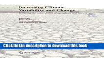 Ebook Increasing Climate Variability and Change: Reducing the Vulnerability of Agriculture and