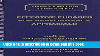 Ebook Effective Phrases for Performance Appraisals: A Guide to Successful Evaluations (Neal,