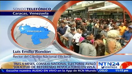 "Convocatoria a referendo se mantiene pese a las consideraciones procedimentales": Rector del CNE Luis Emilio Rondón