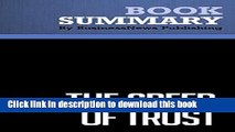 Download  Summary: The Speed of Trust - Stephen M. Covey: The One Thing That Changes Everything