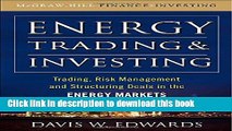 Books Energy Trading and Investing: Trading, Risk Management and Structuring Deals in the Energy