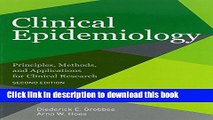 Ebook Clinical Epidemiology: Principles, Methods, and Applications for Clinical Research Free Online