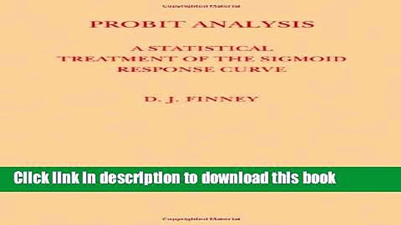 PDF  Probit Analysis  Online