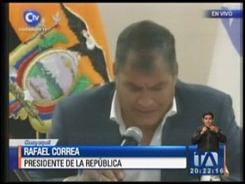 Presidente Correa habló sobre los fondos recaudados por la Ley Solidaria