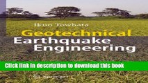 Ebook Geotechnical Earthquake Engineering (Springer Series in Geomechanics and Geoengineering)