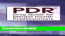 Ebook PDR Drug Guide for Mental Health Professionals, 3rd Edition Full Download