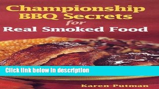 Books Championship BBQ Secrets for Real Smoked Food Free Online