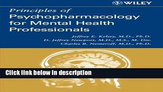 Ebook Principles of Psychopharmacology for Mental Health Professionals Full Online