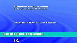Ebook Clinical Psychology: A Modern Health Profession Free Online