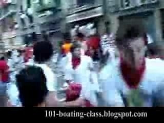First Person Footage of Running With the Bulls