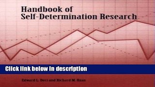 Ebook Handbook of Self-Determination Research Full Online