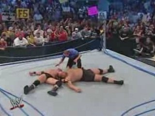 WWE Brock Lesnar & Big Show destroy the ring