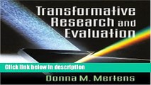 Ebook Transformative Research and Evaluation Free Online