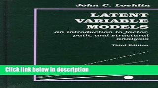 Books Latent Variable Models: An Introduction to Factor, Path, and Structural Analysis Free Online