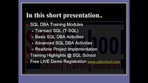 SQL School Training, SQL Server Training, SQL DBA Training, MSBI Training