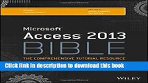 Books Access 2013 Bible Full Download