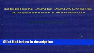 Ebook Design and analysis: A researcher s handbook (Prentice-Hall series in experimental
