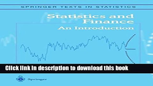 PDF Statistics and Finance: An Introduction (Springer Texts in Statistics) Online