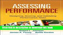 PDF  Assessing Performance: Designing, Scoring, and Validating Performance Tasks  Free Books