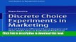 Ebook Discrete Choice Experiments in Marketing: Use of Priors in Efficient Choice Designs and