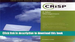 Books E-Mail Management: Keep Your Inbox Under Control (Crisp Fifty-Minute Series Book) Full Online