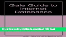 Books Cyberhound s Guide to Internet Databases (Gale Guide to Internet Databases) Free Online