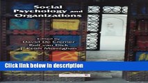 Books Social Psychology and Organizations (Organization and Management Series) Free Download