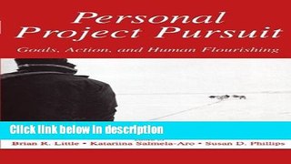 Ebook Personal Project Pursuit: Goals, Action, and Human Flourishing Free Online