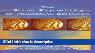 Books The Social Psychology of Prosocial Behavior Full Online