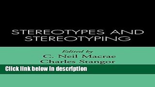 Books Stereotypes and Stereotyping Full Online