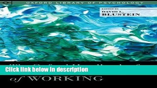 Books The Oxford Handbook of the Psychology of Working (Oxford Library of Psychology) Full Online