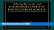 Ebook Handbook of Community Psychology Free Download