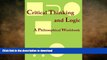 FREE PDF  Critical Thinking and Logic: A Philosophical Workbook  FREE BOOOK ONLINE
