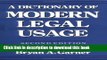 Books A Dictionary of Modern Legal Usage Free Download
