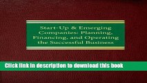Ebook Start-Up   Emerging Companies: Planning, Financing, and Operating the Successful Business