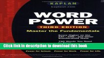 Ebook Kaplan Word Power: Score Higher on the SAT, GRE, and Other Standardized Tests Full Online