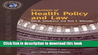 Essentials of  Health Law and Policy For Free