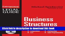 Ebook Business Structures: Forming a Corporation, LLC, Partnership, or Sole Proprietorship Full
