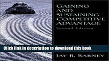 Books Gaining and Sustaining Competitive Advantage (2nd Edition) Free Online