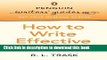 Books Penguin Writers  Guides: How to Write Effective Emails: How to Write Effective Emails Free