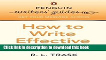 Books Penguin Writers  Guides: How to Write Effective Emails: How to Write Effective Emails Free