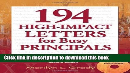 Ebook 194 High-Impact Letters for Busy Principals: A Guide to Handling Difficult Correspondence