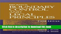 Books Brown s Boundary Control and Legal Principles Free Download