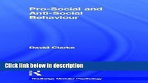Books Pro-Social and Anti-Social Behaviour (Routledge Modular Psychology) Free Online