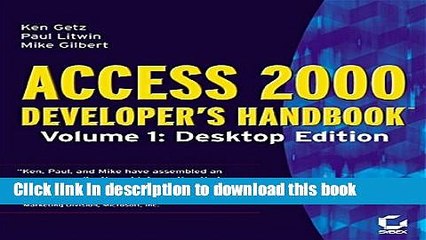 Ebook Access 2000 Developer s Handbook Free Online