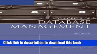 Ebook Concepts of Database Management Full Online